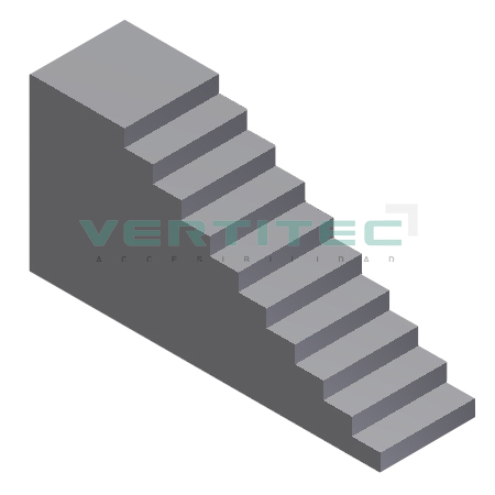 Escalera recta con pendiente constante