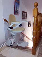 Silla salvaescaleras Acorn instalada en una casa particular de Boadilla del Monte (Madrid)