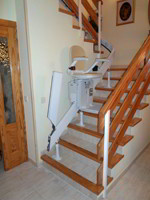 Silla subeescaleras Curve instalada en una casa particular de Barcelona