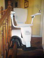 Silla subeescaleras flow instalada en Madrid